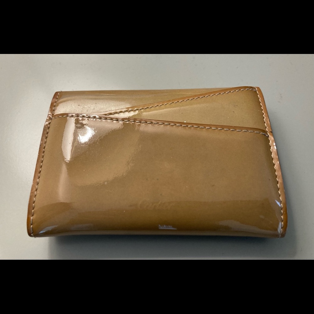 Cartier Patent Leather Coin Purse / Card Holder